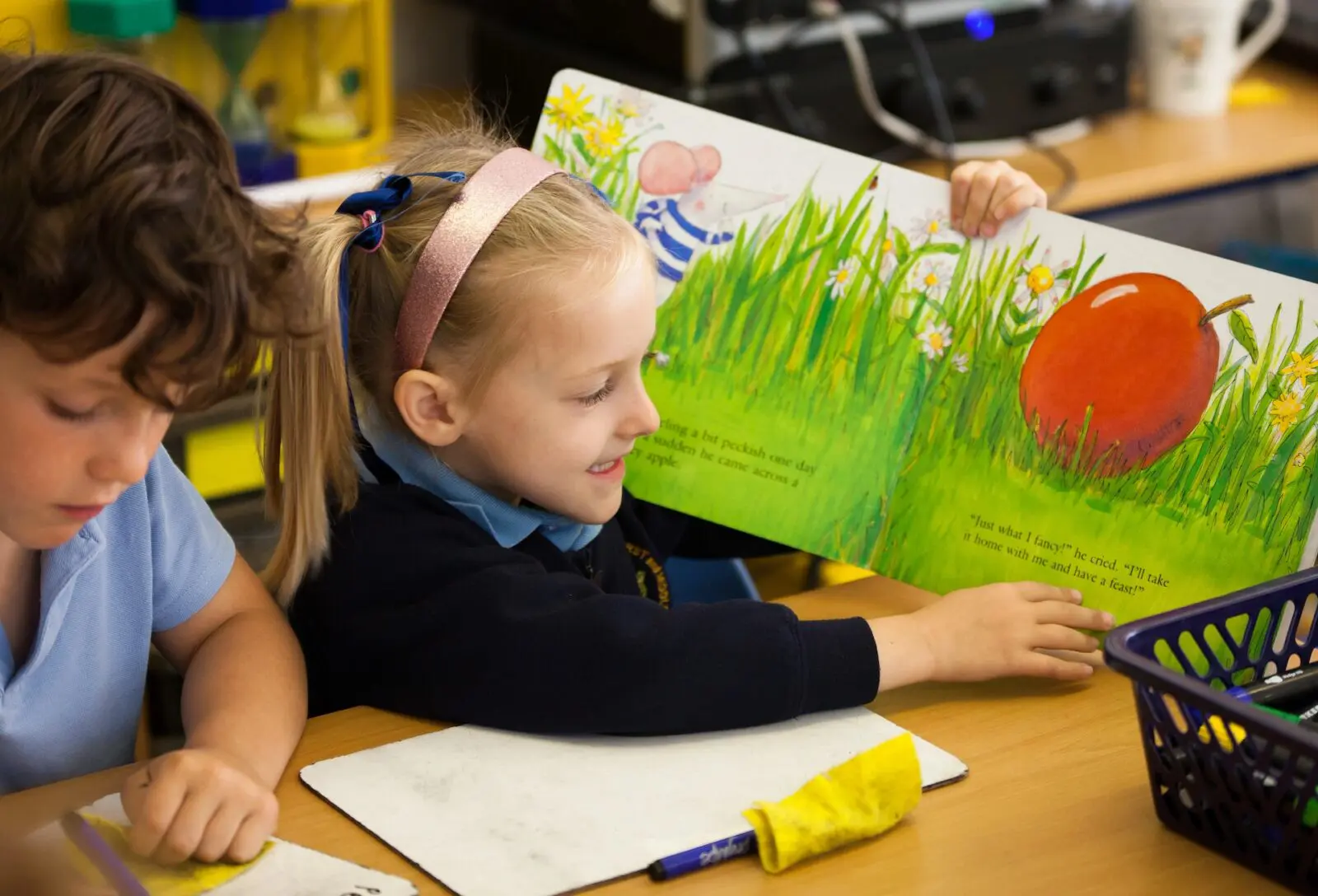 Girl with a picture book