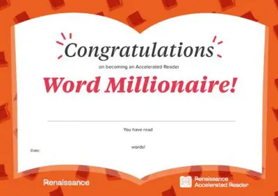 Word millionaire certificate
